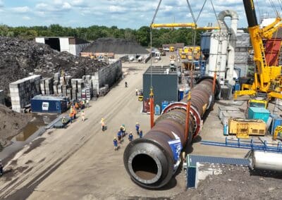 Nieuwe trommel voor thermische reinigingsinstallatie A. Jansen