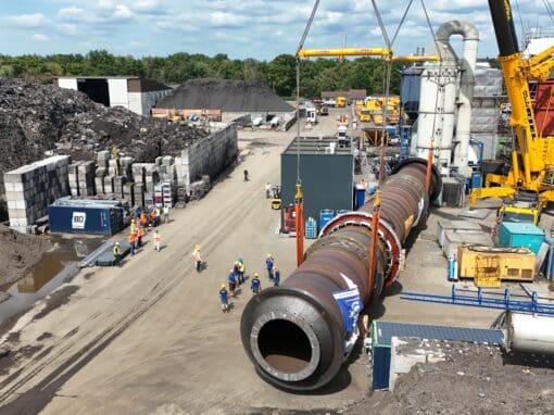 Nieuwe trommel voor thermische reinigingsinstallatie A. Jansen